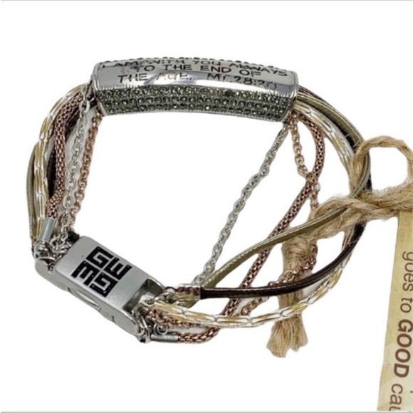 GOOD WORK(s) MAKE A DIFFERENCE Matthew 28:20 bracelet NEW - Picture 4 of 6